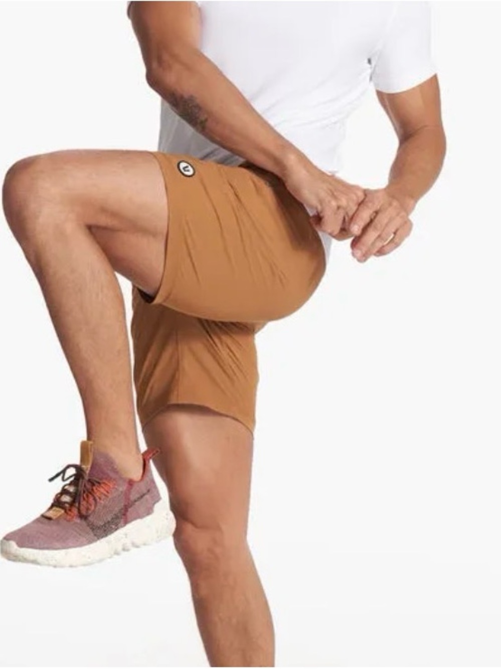 Vuori sz L Kore 7” short Brown Elastic-Waist Athletic Shorts